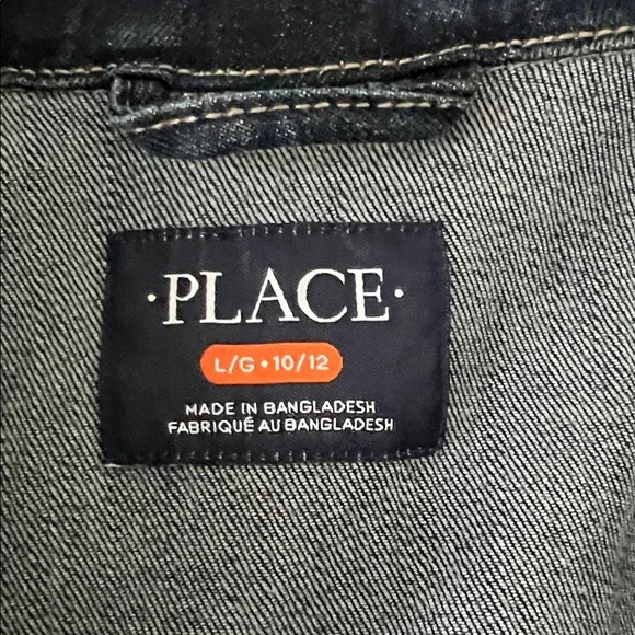 Children’s Place Indigo Denim Jacket Size 10/12 Large - Picture 2 of 5